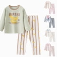 thumbnail image 1 of Leey-World Girl Pajamas 1t 2t 3t 4t 5t 6t Girls' Fall/winter Cute Casual Warm Fleece Thick Clothing for Home Wear Set(Pink,8-9 Years), 1 of 4