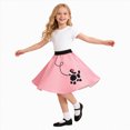 thumbnail image 1 of Leey-World Girls 50s Poodle Dress with Polka-Dot Printed Scarf for Kids Halloween Clothes, 1 of 6