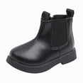 thumbnail image 1 of Leey-World Girls Boys Glitter Ankle Boots Side Zipper Combat Shoes with Lace Up for Toddler/Little Kid/Big Kid Cowgirl Boots for Girls(Black,8.5), 1 of 6