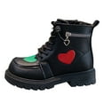 thumbnail image 1 of Leey-World Girls Cowboy Boots Pull On Cowgirl Boots Pointed Toe Mid Calf Western Boots for Little Kid Big Kid Kids Cowgirl Boots Black,12, 1 of 5