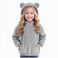 thumbnail image 1 of Leey-World Girls Fuzzy Fleece Pullover Hoodies Sweatshirt Toddler Girls Casual Loose Cute Hoodies Sweatshirt, 1 of 6
