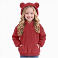 thumbnail image 1 of Leey-World Girls Fuzzy Fleece Pullover Hoodies Sweatshirt Toddler Girls Casual Loose Cute Hoodies Sweatshirt, 1 of 6
