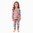 thumbnail image 1 of Leey-World Girls Halloween Pajamas Bamboo Viscose Toddler Girls Kids Pajamas Halloween Pjs Long Sleeve Snug fit 2pcs Soft Jammies, 1 of 9