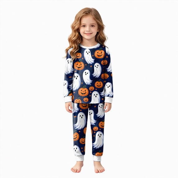 Leey-World Girls Pajamas Pajamas Toddler Boys Girls Pajama Set 2-Piece Long Sleeve Tee and Pants Kids Fall Clothes Sleepwear Pj Set