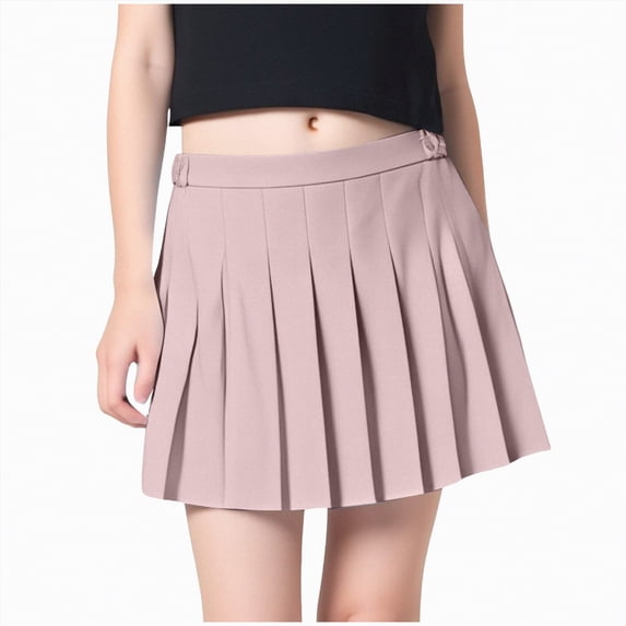 Leey-World Girls Tennis Skirt School Pleated Skirt Kids Casual Mini Flare A Line Skirts Uniform Skorts Skirt for Girls(Pink,12-13 Years)