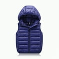 thumbnail image 1 of Leey-World Girls Vest Child Kids Toddler Baby Boys Girls Sleeveless Winter Solid Coats Jacket Vest Outer Outwear Outfits Clothes Bobble Jacket(Navy,5-6 Years), 1 of 3