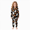 thumbnail image 1 of Leey-World Halloween Pajamas Toddler Toddler Boys Girls Pajamas Snug Fit Halloween Graphic Long Sleeve Top and Pants 2 Piece Pjs Set, 1 of 9