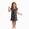 thumbnail image 1 of Leey-World Halloween Toddler Pajamas Girls Cute Halloween Nightgown Dress Flutter Short Sleeves 2-10 Years Soft Casual Dress, 1 of 7
