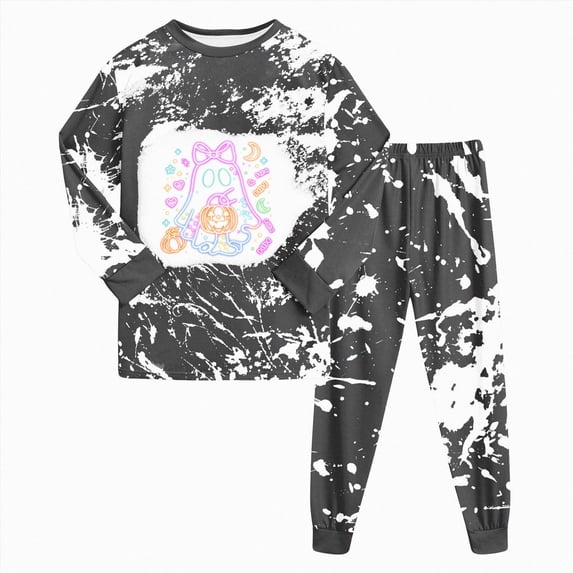 Leey-World Halloween Toddler Pjs Unisex Kids Pajamas Set Long Sleeve Cotton Sleepwear Lounge Set