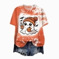 thumbnail image 1 of Leey-World Halloween Tshirts Women Bloody Shirt for Women Funny Crew Neck Short Sleeve Halloween Blood Clothes Gift Blood Splatter Top(Orange,2XL), 1 of 5