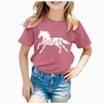 thumbnail image 1 of Leey-World Horse Shirts for Girls Love Horses Shirt Youth Horseback Riding Casual Animal Graphic Tees 8-15 Year Old(Pink,7-8 Years), 1 of 4