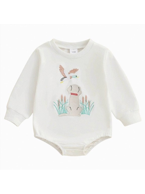 Infant Baby Girl Boy Clothes Baby Boy Sweatshirt Bubble Romper Long Sleeve Bodysuit Fall Outfit