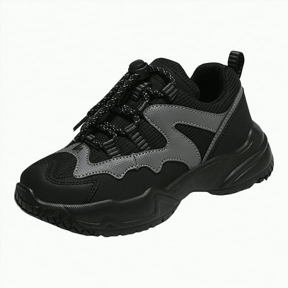 Leey-World Kids Outdoor Sneakers Boys Non Slip Running Shoes Girls Walking Shoe Athletic Sports Tennis Shoes for Boys(Toddler/Little Kid/Big Kid) Toddler Boy Shoes(Black,6.5)