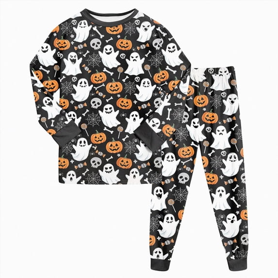 Leey-World Little Girl Pajamas Boys & Girls Halloween PJS 18M-12Y Soft Breathable Comfortable Toddler Boys Girls Halloween Pajamas Tagless, Snug Fit Pajamas Great for Gift Giving