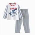 thumbnail image 1 of Leey-World Little Girls Pajamas 1t 2t 3t 4t 5t 6t Boys Girls Pajamas Sets Kids 2-Piece Sleepwear Cotton Raglan Long Sleeve Casual Clothes(Grey,4-5 Years), 1 of 4