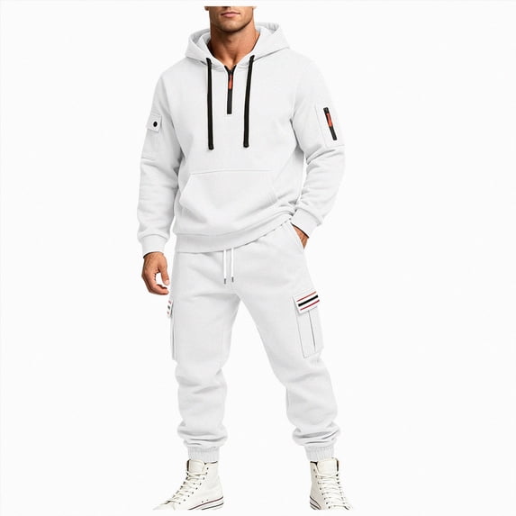 Leey-World Men Clothes Sets Outfits Jogging Suits for Men Activewear Work Out Hoodie and Sweatpants Set Casual Big and Tall Baggy Jumpsuit