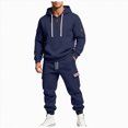 thumbnail image 1 of Leey-World Men Outfits 2 Piece Jogging Suits for Men Activewear Work Out Hoodie and Sweatpants Set Casual Big and Tall Baggy Jumpsuit, 1 of 6