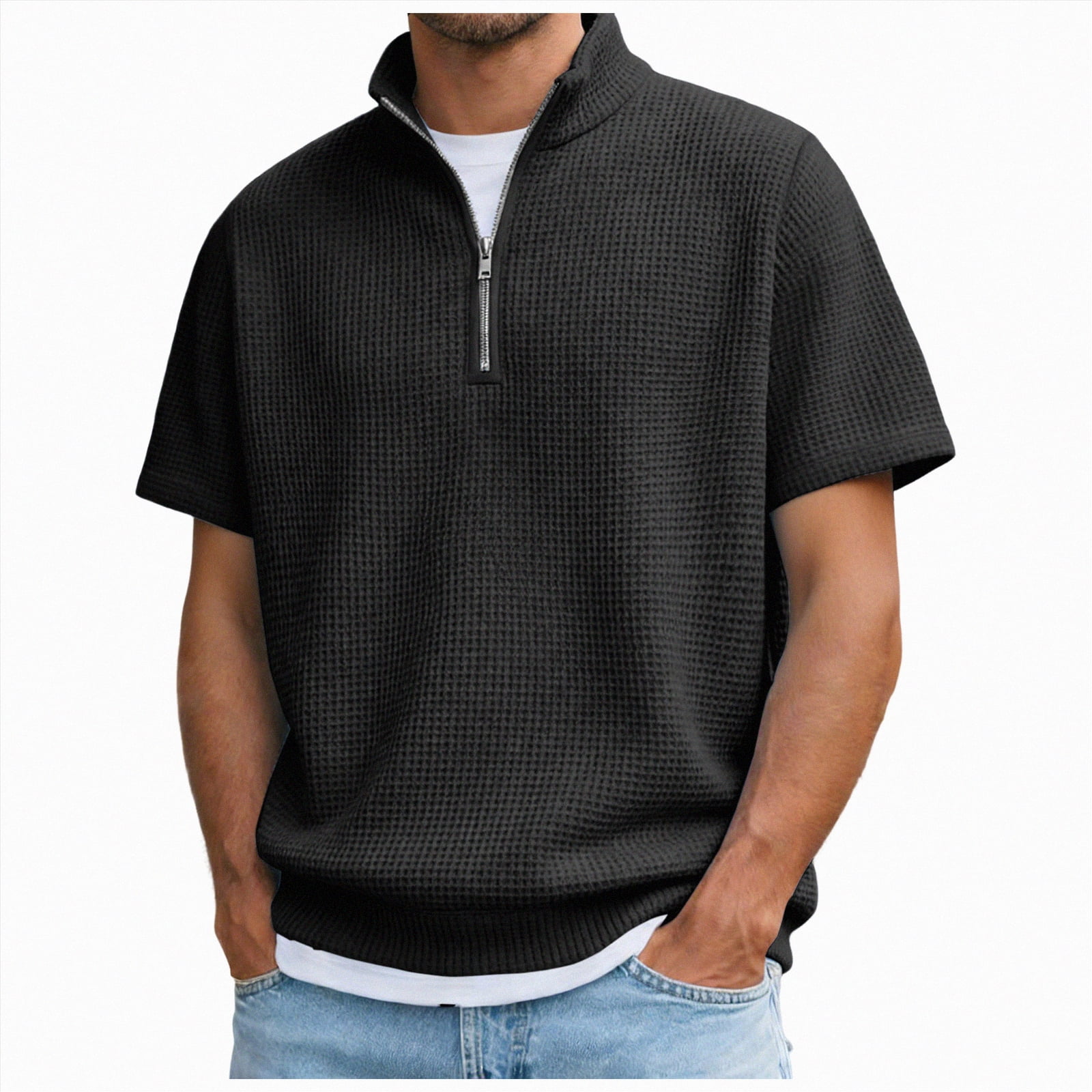 Leey-World Men Tshirt Men's Big & Tall Heavyweight Crew Neck Short ...