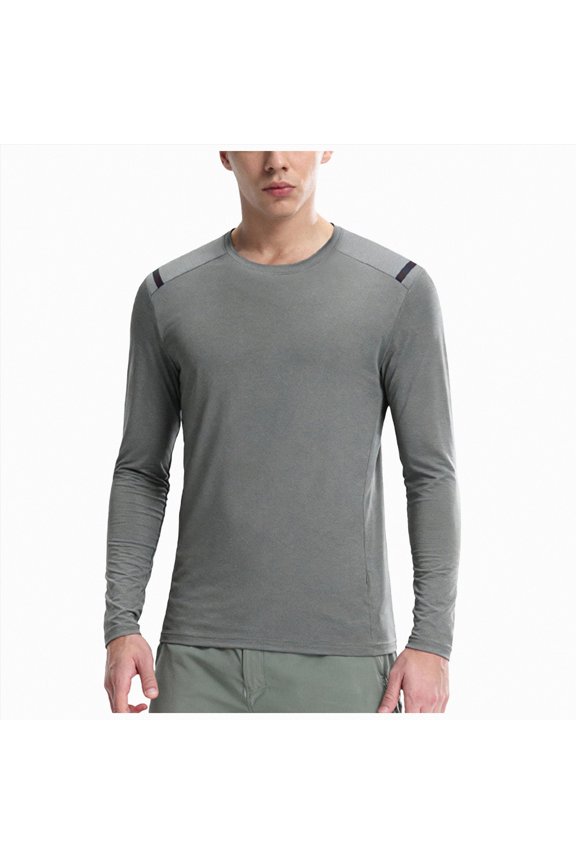 Men's Cotton T Shirts, Breathable & Moisture Wicking with Odor Control T Shirt for Men(Grey,2XL)