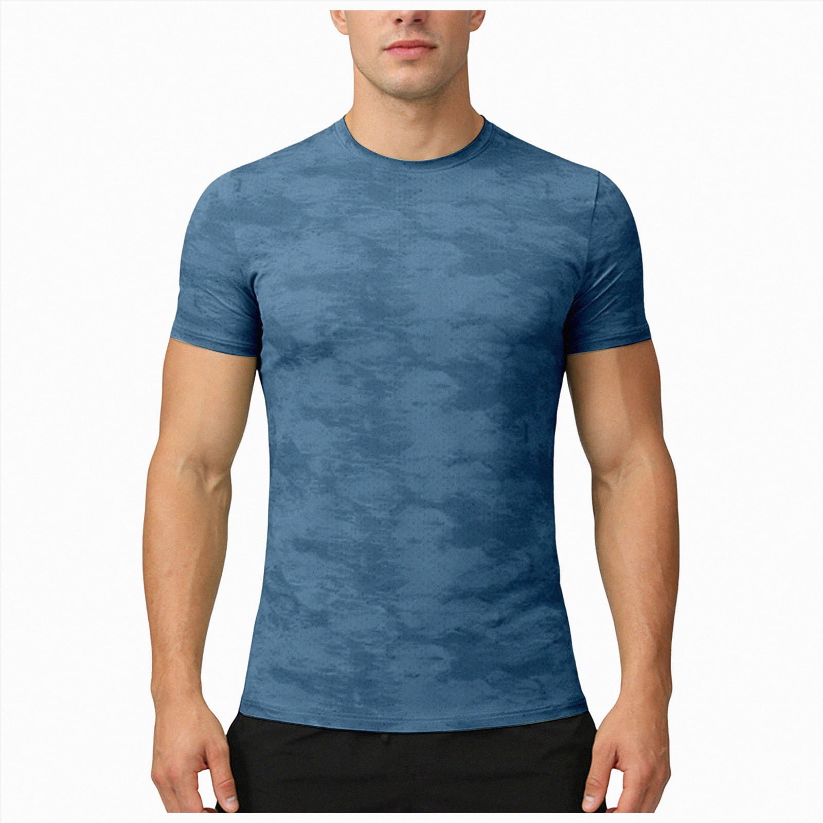 Leey-World Men's Essentials Long-Sleeve T-Shirt, Crewneck Cotton T ...