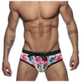 thumbnail image 1 of Leey-World Men's Quick Dry Swim Briefs Bikini Swimsuit Board Shorts with Adjustable Drawstring Speedo Mens Swim Brief(Pink,M), 1 of 9