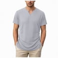 thumbnail image 1 of Leey-World Men's T Shirt Short Sleeve Cotton Blend T-Shirts Crew Neck Casual Summer Basic Tee Shirts Men T Shirt(Light Gray,XL), 1 of 5