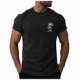 thumbnail image 1 of Leey-World Men's T Shirts Men's Henley Shirts Short Sleeve Texture Casual Button Henley Summer Classic Basic Tee Shirts(Black,L), 1 of 5