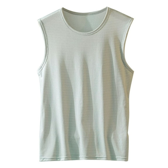 Leey-World Mens Shaper Tank Top Gym Tank Tops for Men Mens Basic Solid Vintage Athletic Active Sports Tank Top Casual Shirts Grey,4XL