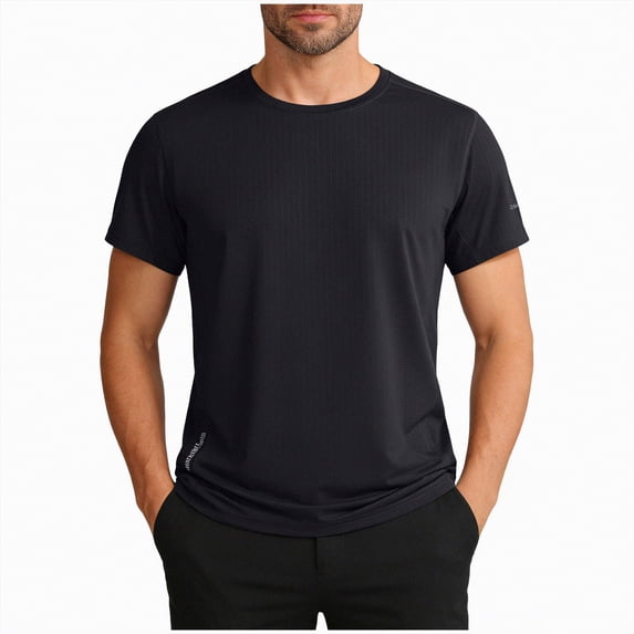 Leey-World Mens T Shirts Casual Hipster Hip Hop Longline Crewneck Tee Shirts Men's T-Shirts(Black,XL)