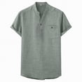 thumbnail image 1 of Leey-World Mens T-Shirts Short Sleeve Curved Hem Lightweight Moisture Wicking Cooling Cotton Blend Casual Crewneck Tee Shirts Tshirt for Men(Green,XL), 1 of 4