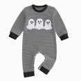thumbnail image 1 of Leey-World Newborn Baby Boy Fall Winter Clothes Infant Romper Jumpsuit Baby Halloween Outfits Embroidered Ghost Onesie Striped Long Sleeve Romper Clothes, 1 of 7
