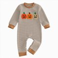 thumbnail image 1 of Leey-World Newborn Baby Boy Fall Winter Clothes Infant Romper Jumpsuit Baby Halloween Outfits Embroidered Ghost Onesie Striped Long Sleeve Romper Clothes, 1 of 7