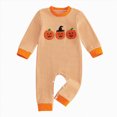 thumbnail image 1 of Leey-World Newborn Baby Boy Fall Winter Clothes Infant Romper Jumpsuit Baby Halloween Outfits Embroidered Ghost Onesie Striped Long Sleeve Romper Clothes, 1 of 7