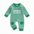 thumbnail image 1 of Leey-World Newborn Baby Girl Clothes Heart Fall Winter Outfits Waffle Stripes Footed Bodysuit Romper Cute Valentines Outfit|Green,3-6 Months, 1 of 6