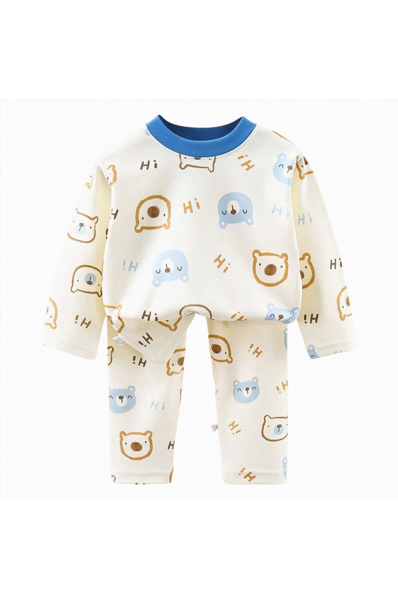Newborn Outfits for Girls Toddler Baby Boy Fall Winter 2Pcs Outfits Long Sleeve Pullover Tops Pants Clothes Set(Blue,7-8 Years)