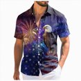 thumbnail image 1 of Leey-World Patriotic Shirts for Men Hawaiian Shirt for Men Patriotic Short Sleeve Button Down Shirt, Independence Day Gifts(Blue,3XL), 1 of 8