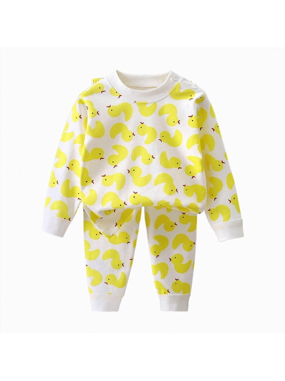 Pjs Girls 1t 2t 3t 4t 5t 6t Toddler Pajama Set with Premium Soft Wool & Tencel Blend, Snug Fit Pjs Temp-Balancing Sleeper for Kids Baby Boy Girl(Yellow,2-3 Years)