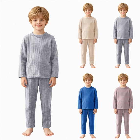 Leey-World Pjs Toddler Girl 1t 2t 3t 4t 5t 6t Baby Boy Girl Blue Ribbed Clothes Set 2Pcs Infant Long Sleeve Top and Pants Bear Patch Clothing Outfits(Blue,5-6 Years)