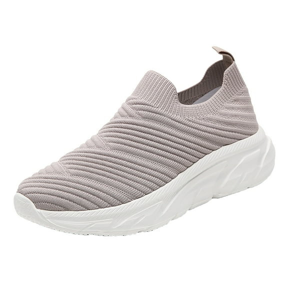 Leey-World Running Shoes for Women Women's Wide Toe Box Road Running Shoes | Wide Athletic Tennis Sneakers with Rubber Outsole(Khaki,8.5)