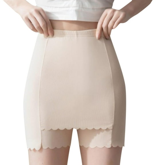 Leey-World Safety Shorts for Women Women's Cotton Boy Shorts Underwear Anti Chafing Soft Biker Short Plus Boy Shorts Panties Beige,XL