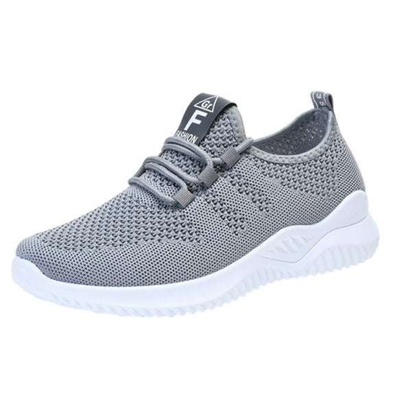 Leey-World Shoes for Women Women's Sneaker Cooled Memory Foam Wide Toe Box Shoes Women(Grey,8)