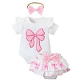 thumbnail image 1 of Leey-World Short Sleeve Onesies Girl Baby Onsies Solid Baby Bodysuit Romper Blank for Girls Baby Girl Clothes(White,3-6 Months), 1 of 8