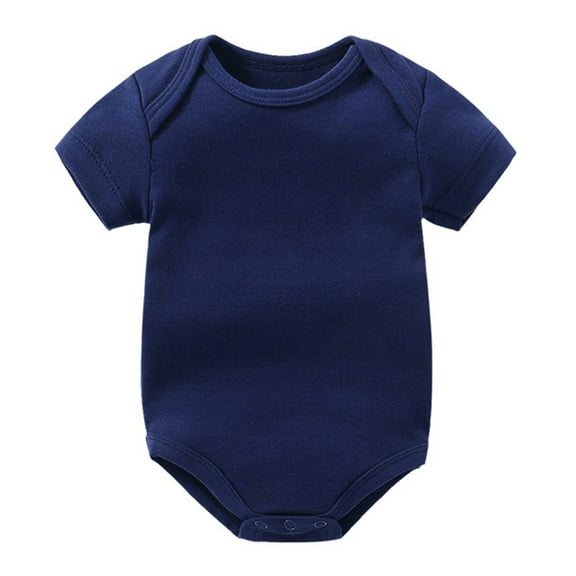 Leey-World Short Sleeve Onesies Girl Baby Short Sleeve Onesie Bodysuits Newborn Onesies Girl(Dark Blue,0-3 Months)