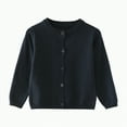 thumbnail image 1 of Leey-World Girls Sweater Girls Cardigan Sweater School Uniforms Button Long Sleeve Knit Tops(Navy,4-5 Years), 1 of 4
