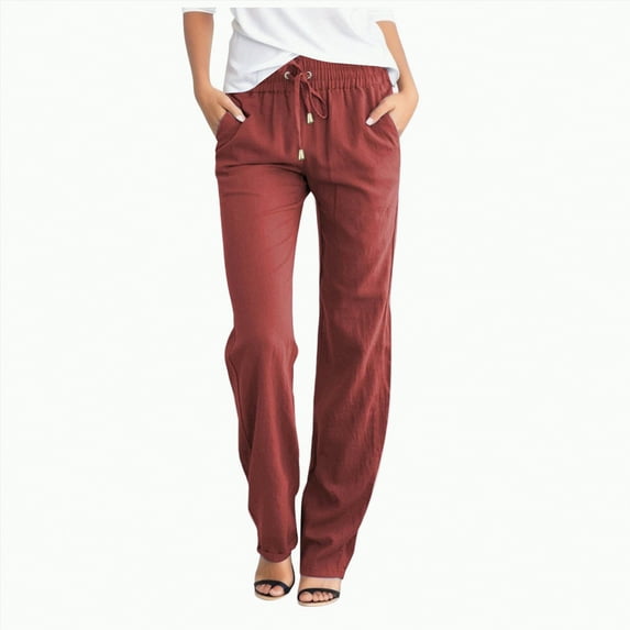 Leey-World Sweatpants Women Women's Ultra Lux Comfort with Flex Motion Trouser Pant(,2XL)