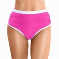 thumbnail image 1 of Leey-World Swim Bottoms for Women Women’s High Waisted Full Ruched Bikini Swim Bottoms Tummy Control Full Coverage Swimsuit Bottoms(Hot Pink,L), 1 of 9