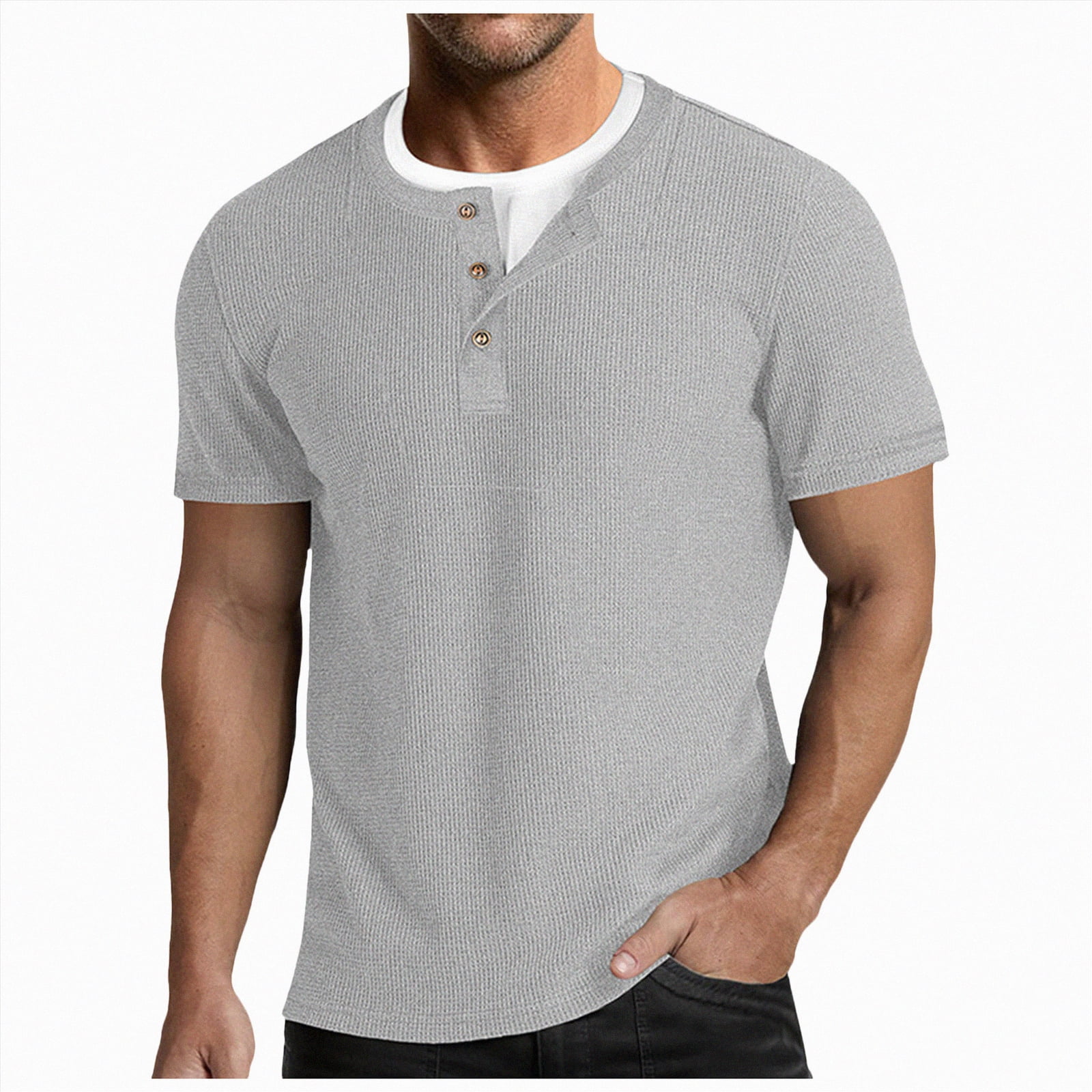 Leey-World T Shirts Men Men's Wool Blend Short Sleeve V-Neck Sweater ...