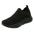 thumbnail image 1 of Leey-World Tennis Shoes Womens Slip on Sneakers Women Women's Fashion Sneaker-Wide Width Available Women Shoes Casual(Black,7.5), 1 of 6