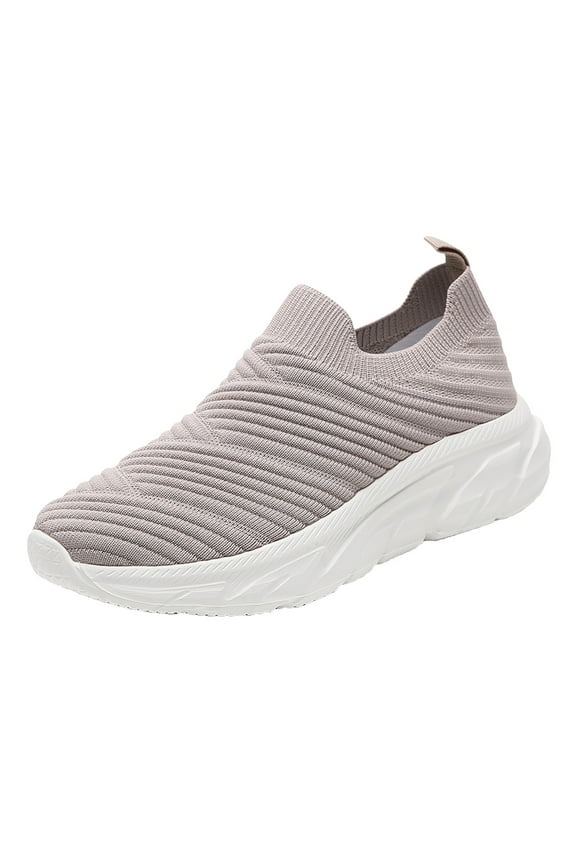 Tennis Shoes Womens Women Platform Sneakers Women’s Slip-On Colorblocked Athletic Sneakers Golf Shoes Women(Khaki,8)