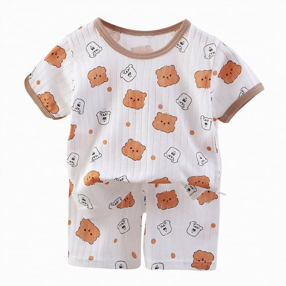 Leey-World Toddler Baby Boy Hunting Outfit Mallard Duck Crewneck Shirt Duck Print Elastic Waist Shorts Set 2Pcs Summer Clothes|Khaki,8-9 Years